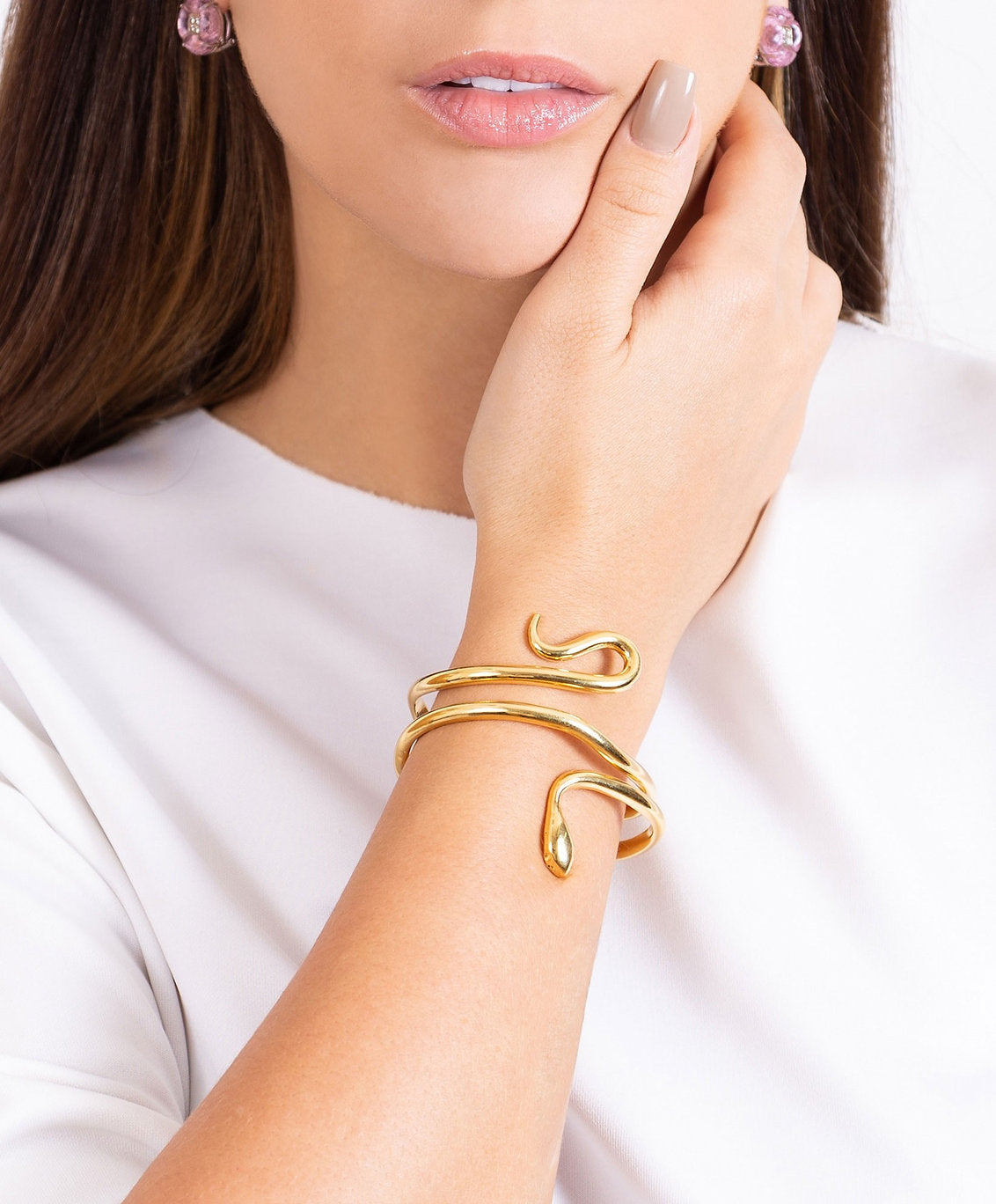 Poison gold-plated snake bracelet