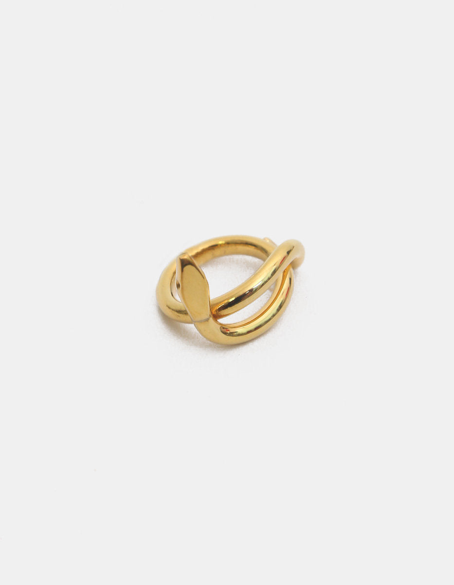 Poison gold-plated snake ring