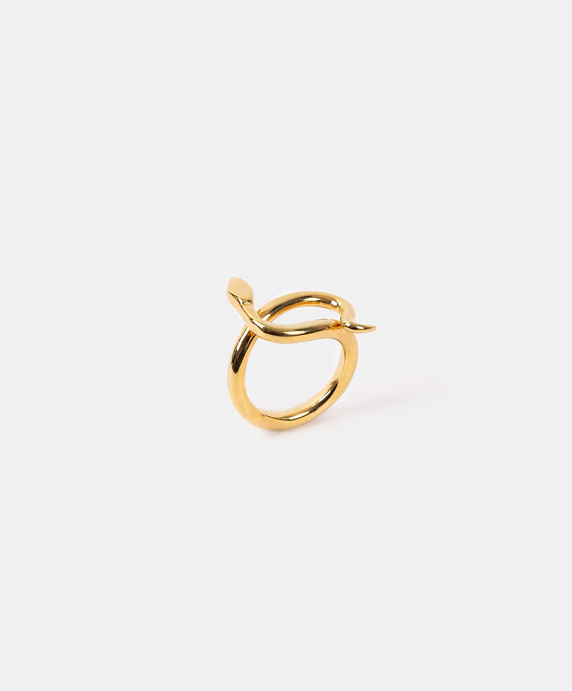 Poison gold-plated snake ring