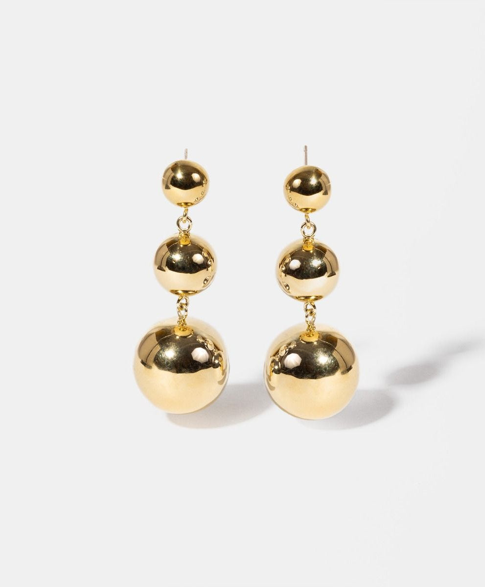 Universe gold-plated earrings