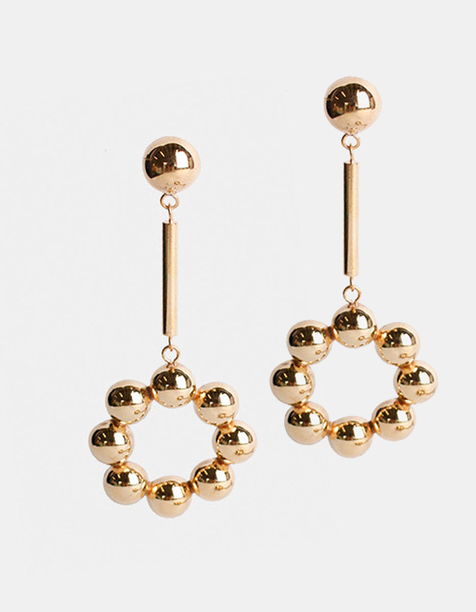 Universe gold-plated earrings