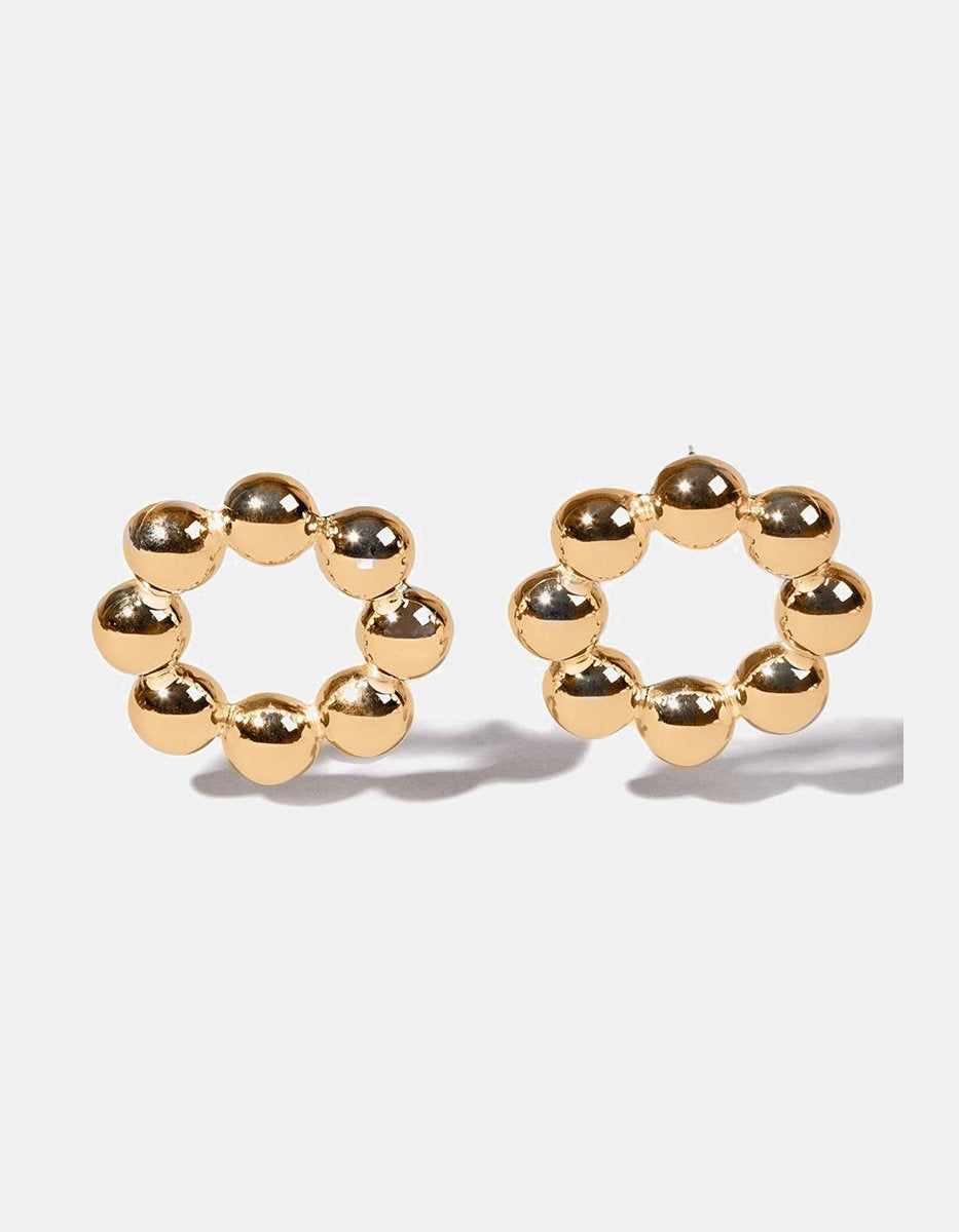 Universe gold-plated earrings