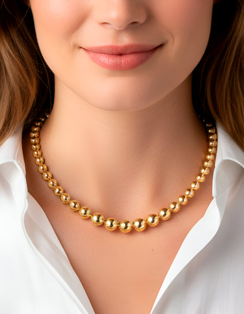 Universe gold-plated necklace