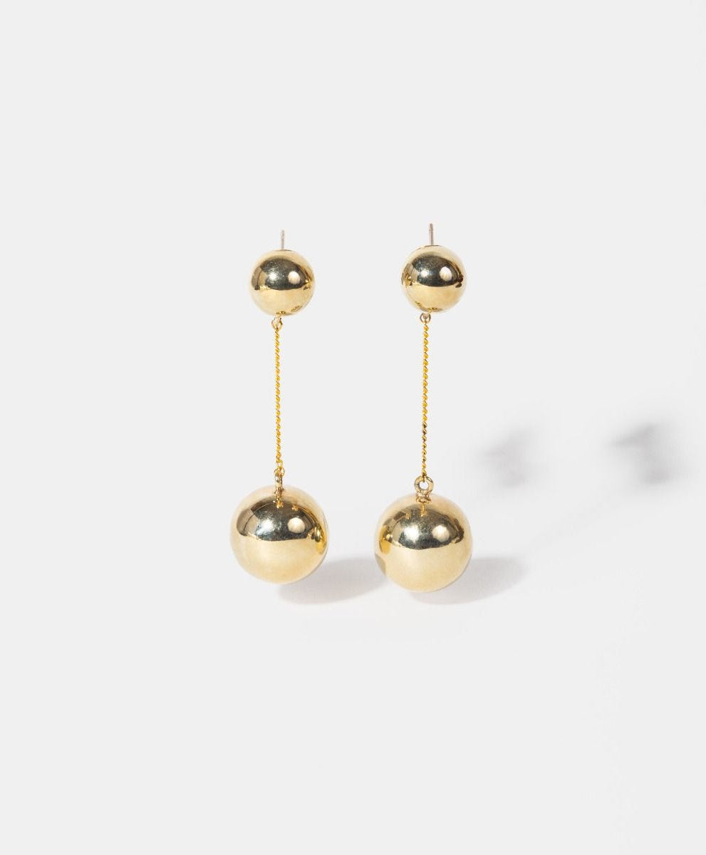 Universe gold-plated earrings