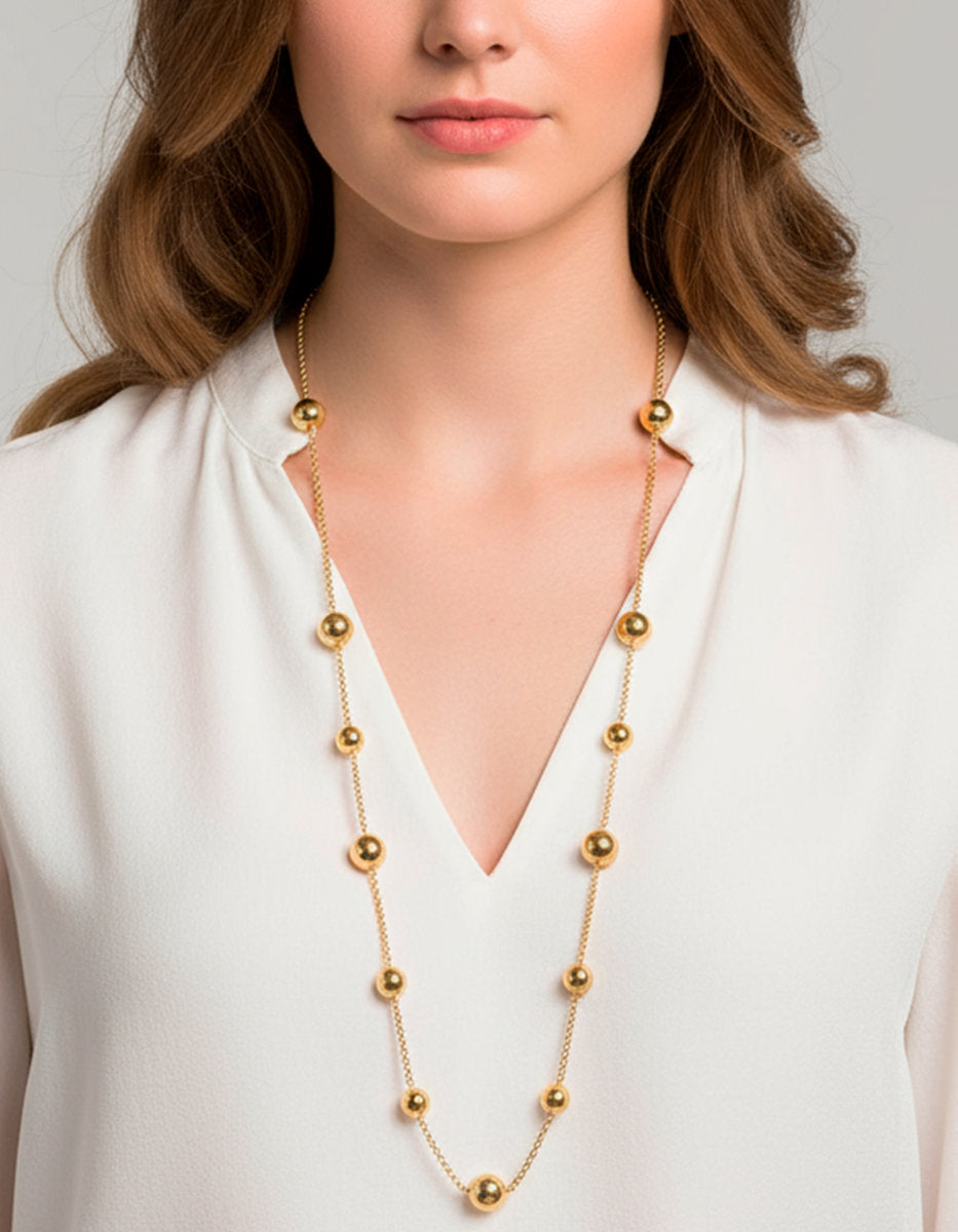 Universe gold-plated necklace