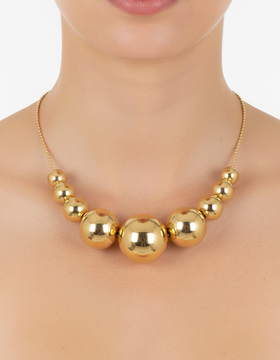 Universe gold-plated necklace