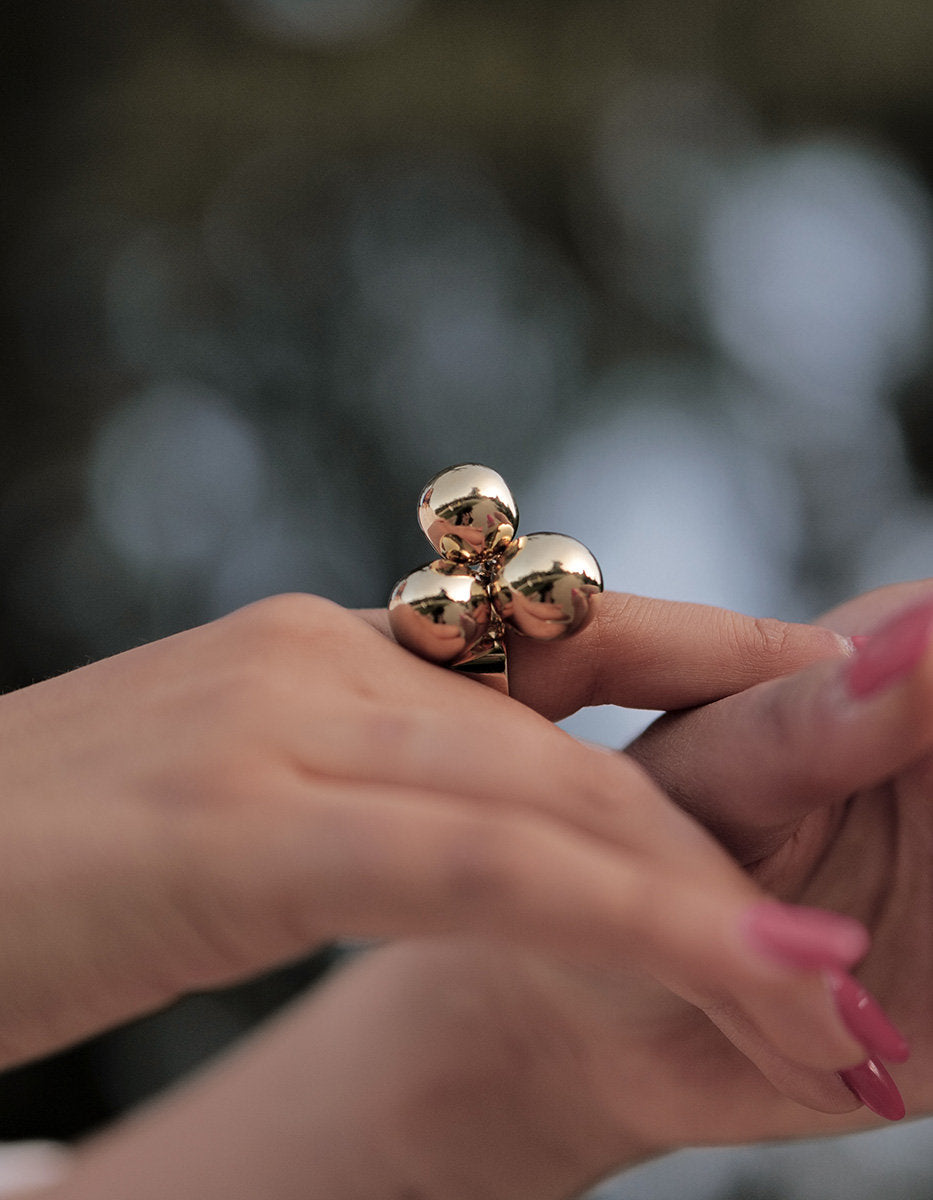 Universe gold-plated ring