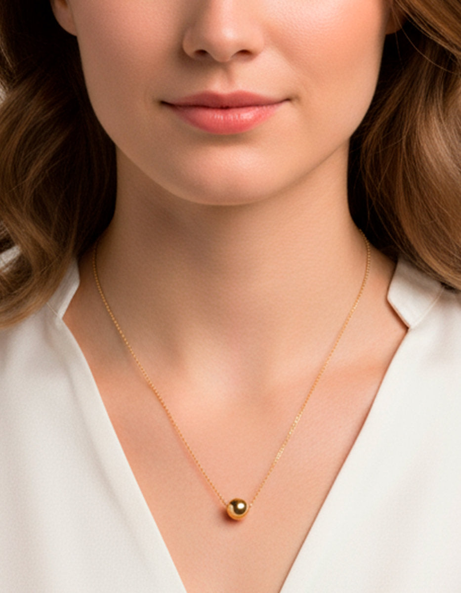 Universe gold-plated necklace