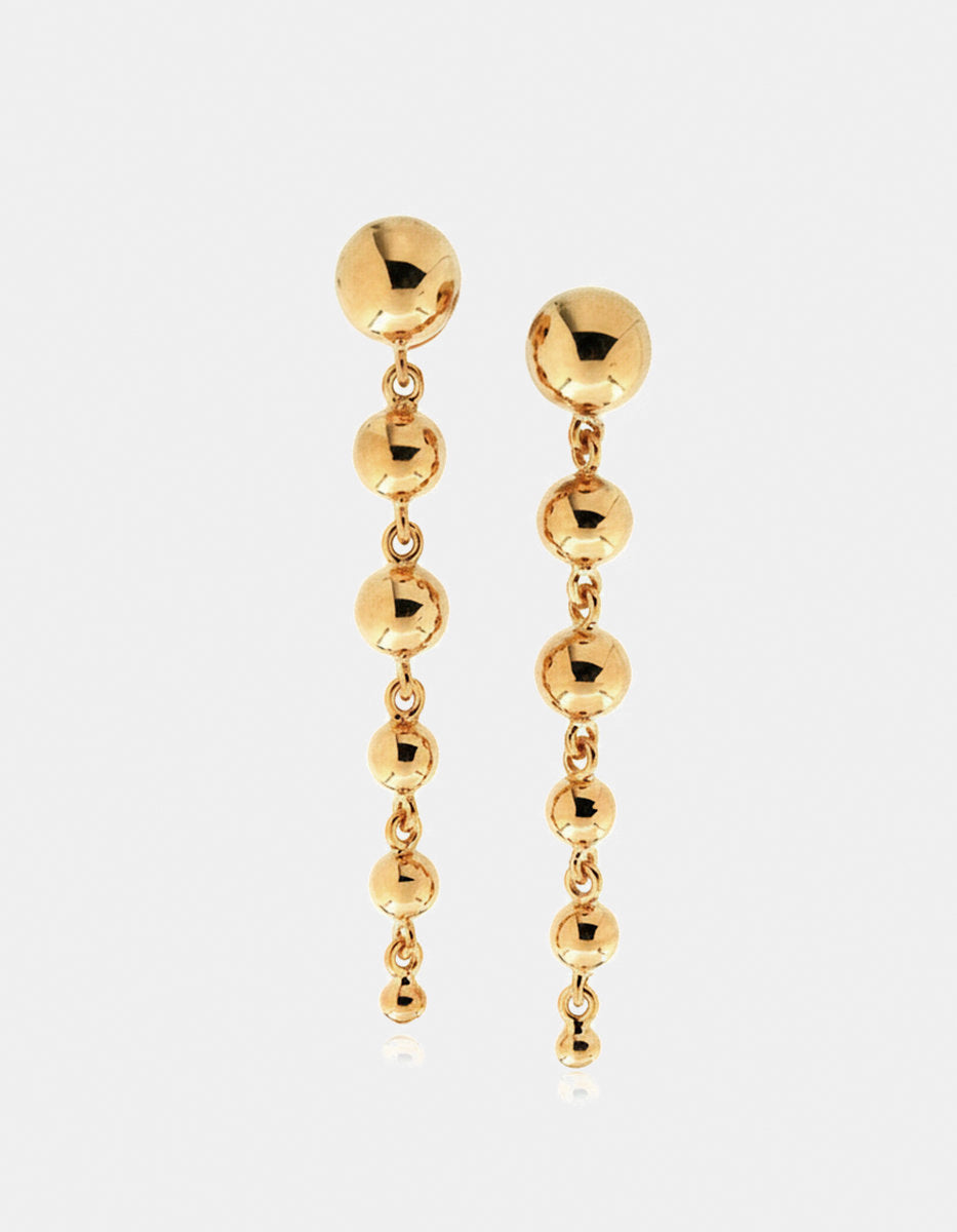 Universe gold-plated earrings