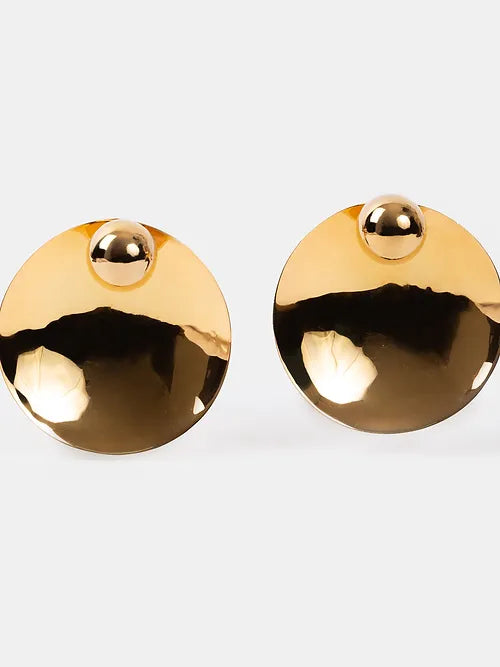 Universe gold-plated earrings