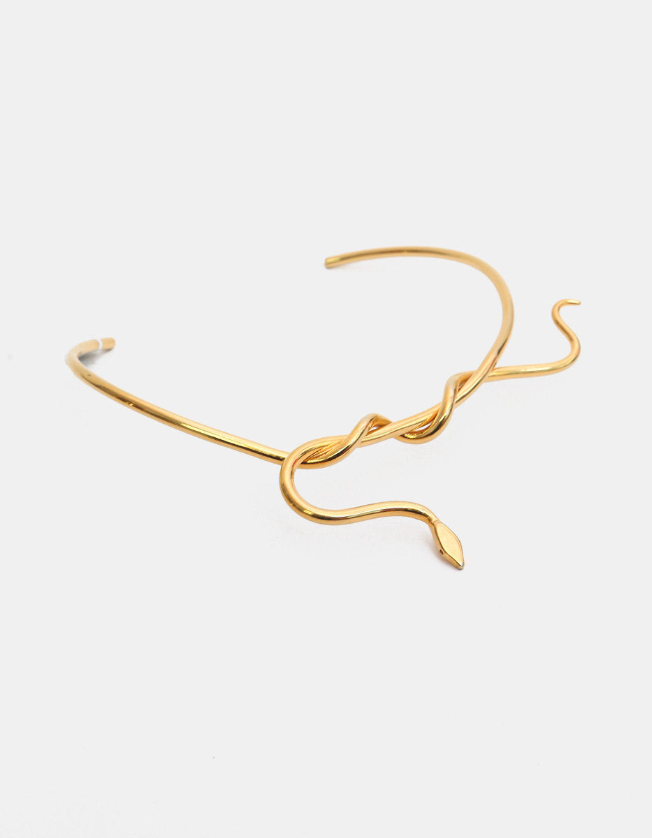 Poison gold-plated snake choker