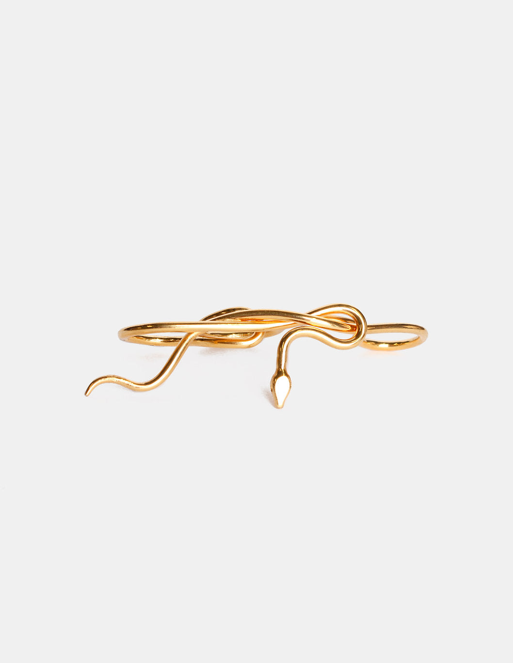 Poison gold-plated snake ring