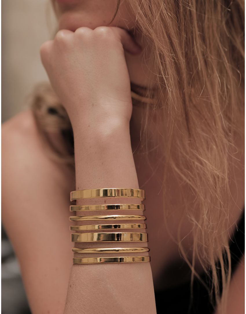 Calcuta gold-plated lines bracelet