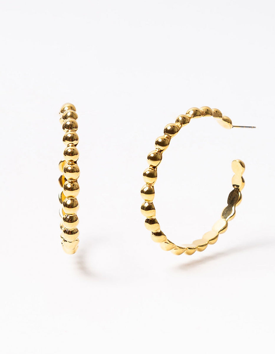 Universe gold-plated hoop earrings