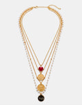Memories Authentic Coins, Heart Pendant & Mabe Pearls Necklace