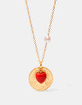 Memories Authentic Coin & Heart Pendant Necklace