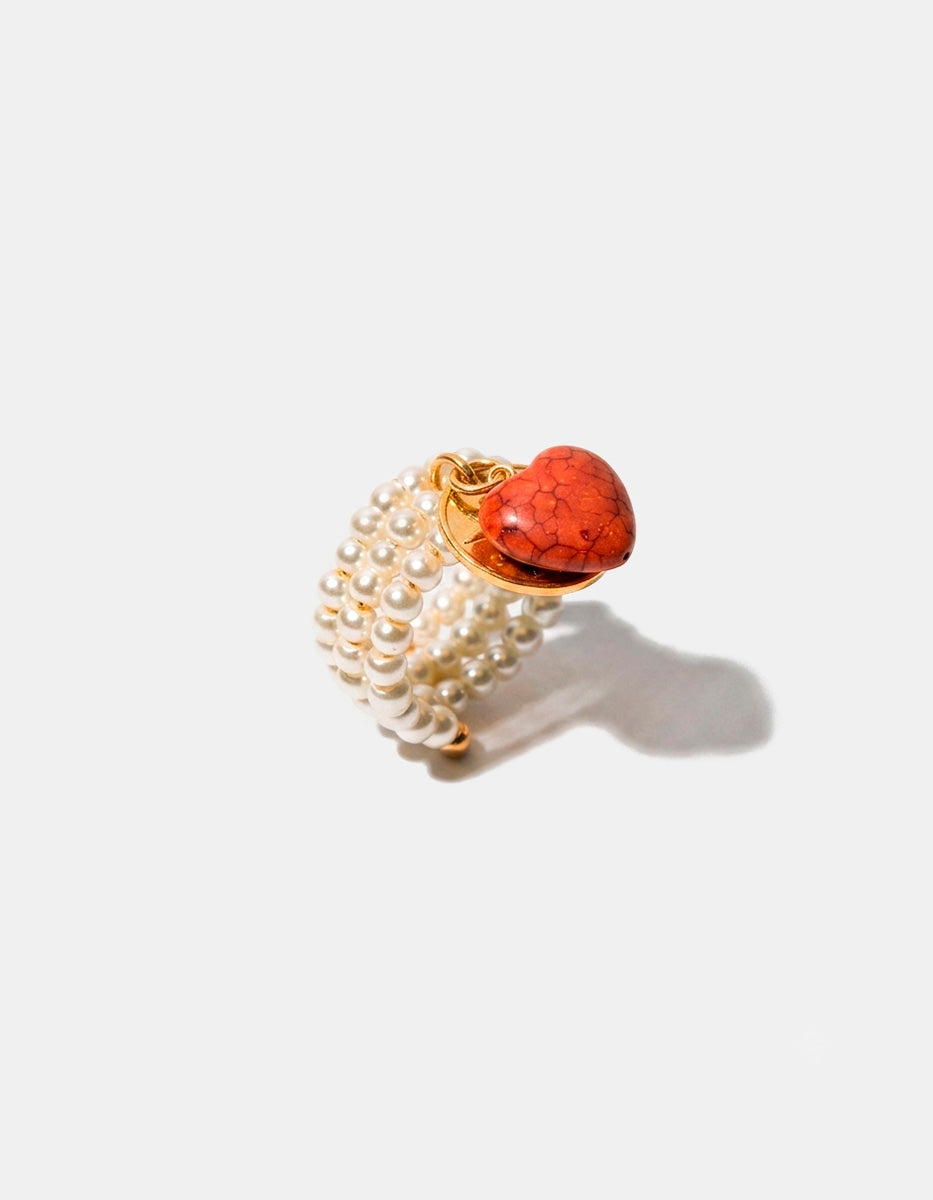 Memories Authentic Coin & Mabe Pearls Ring