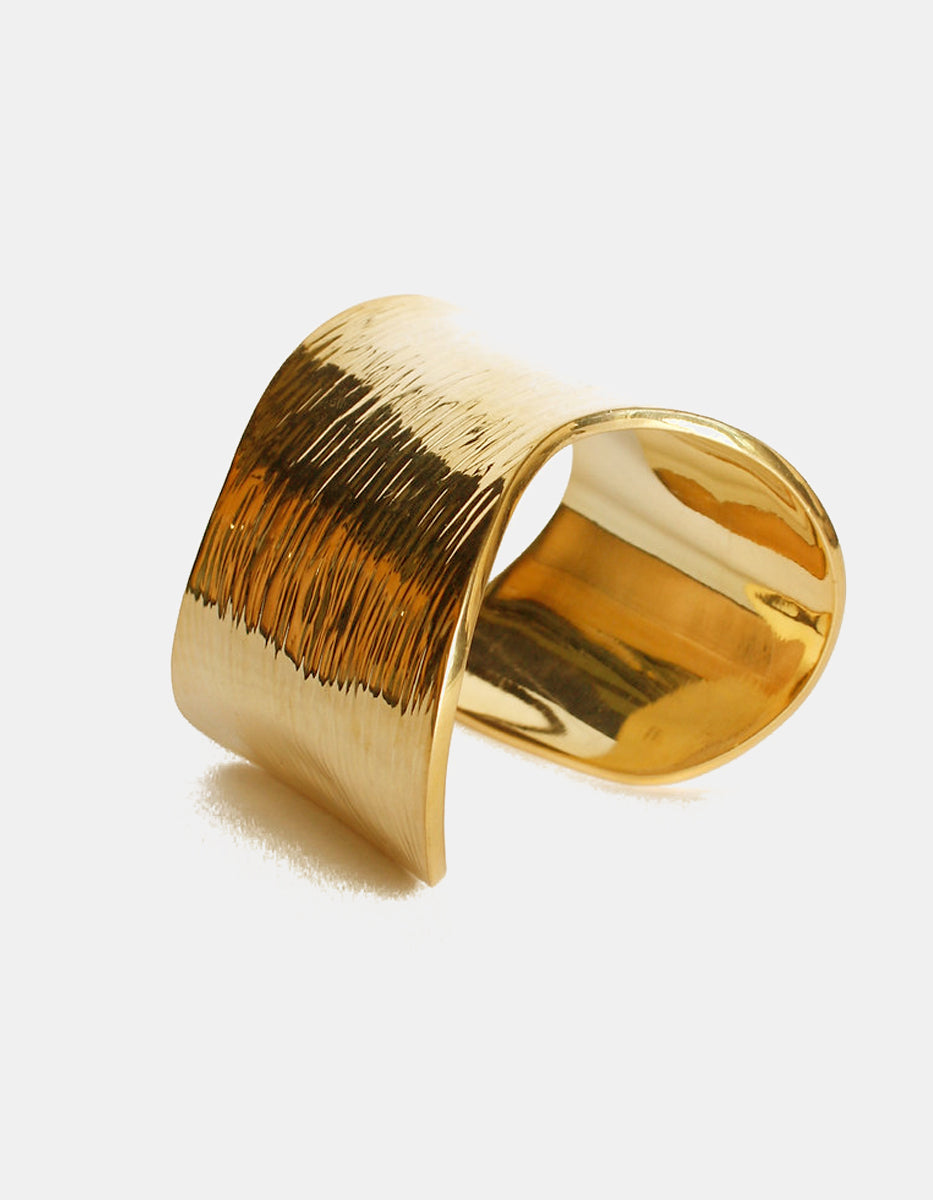 Calcuta gold-plated hammered bracelet