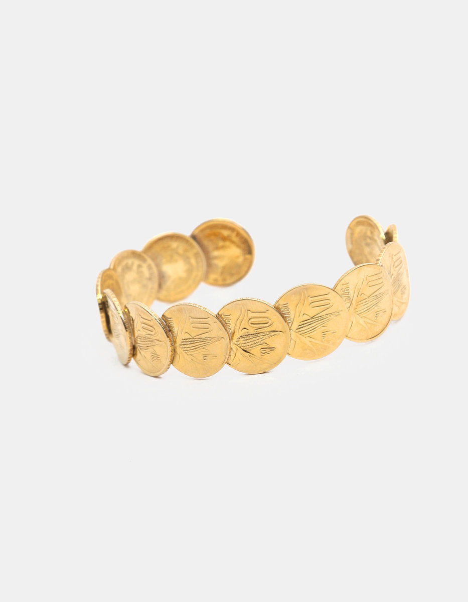 Memories Linked Authentic Coin Mesh Bracelet
