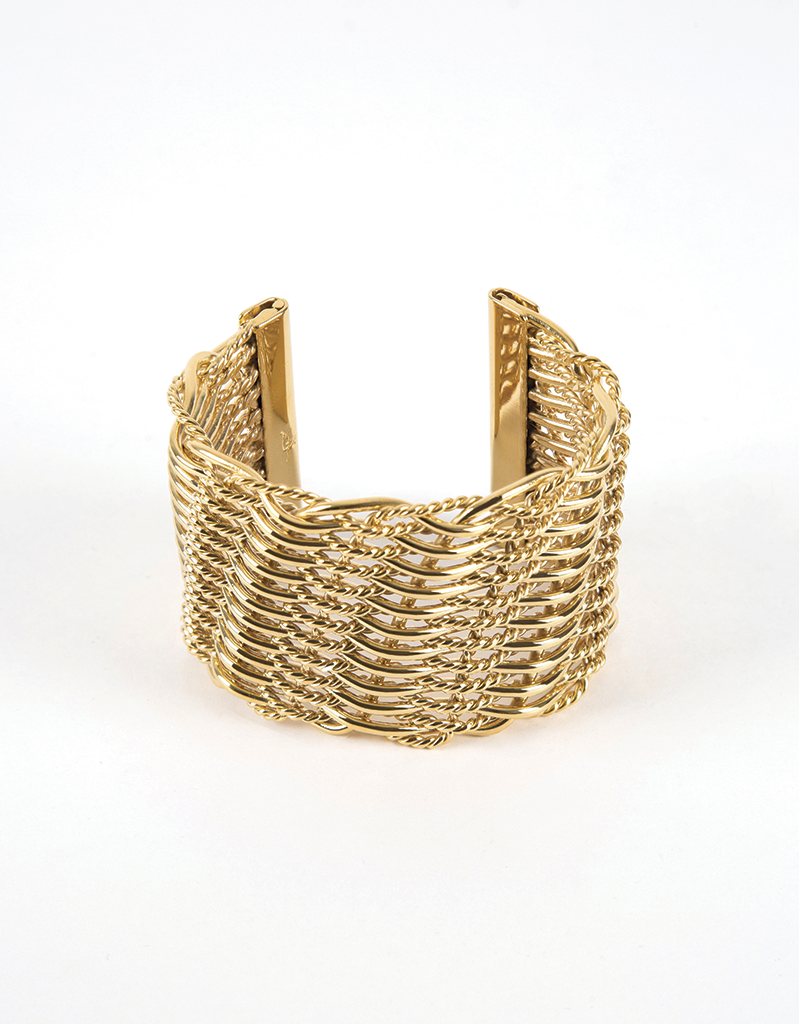 Calcuta gold-plated braided bracelet