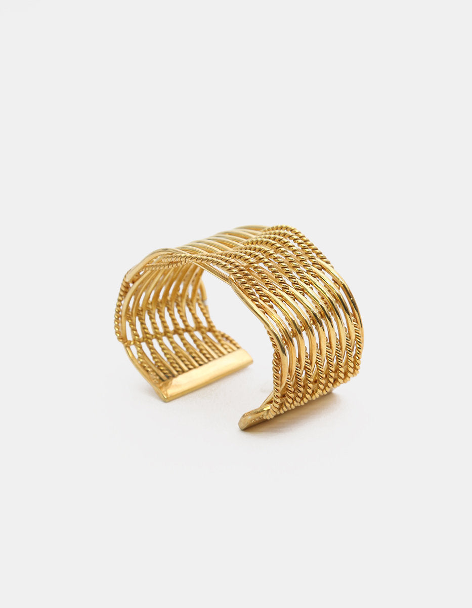 Calcuta gold-plated braided bracelet