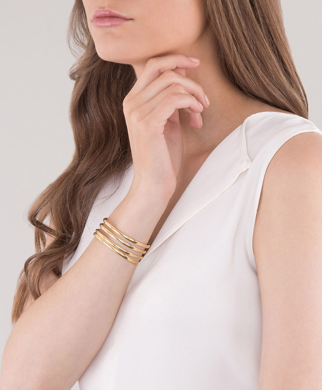 Calcuta gold-plated lines bracelet