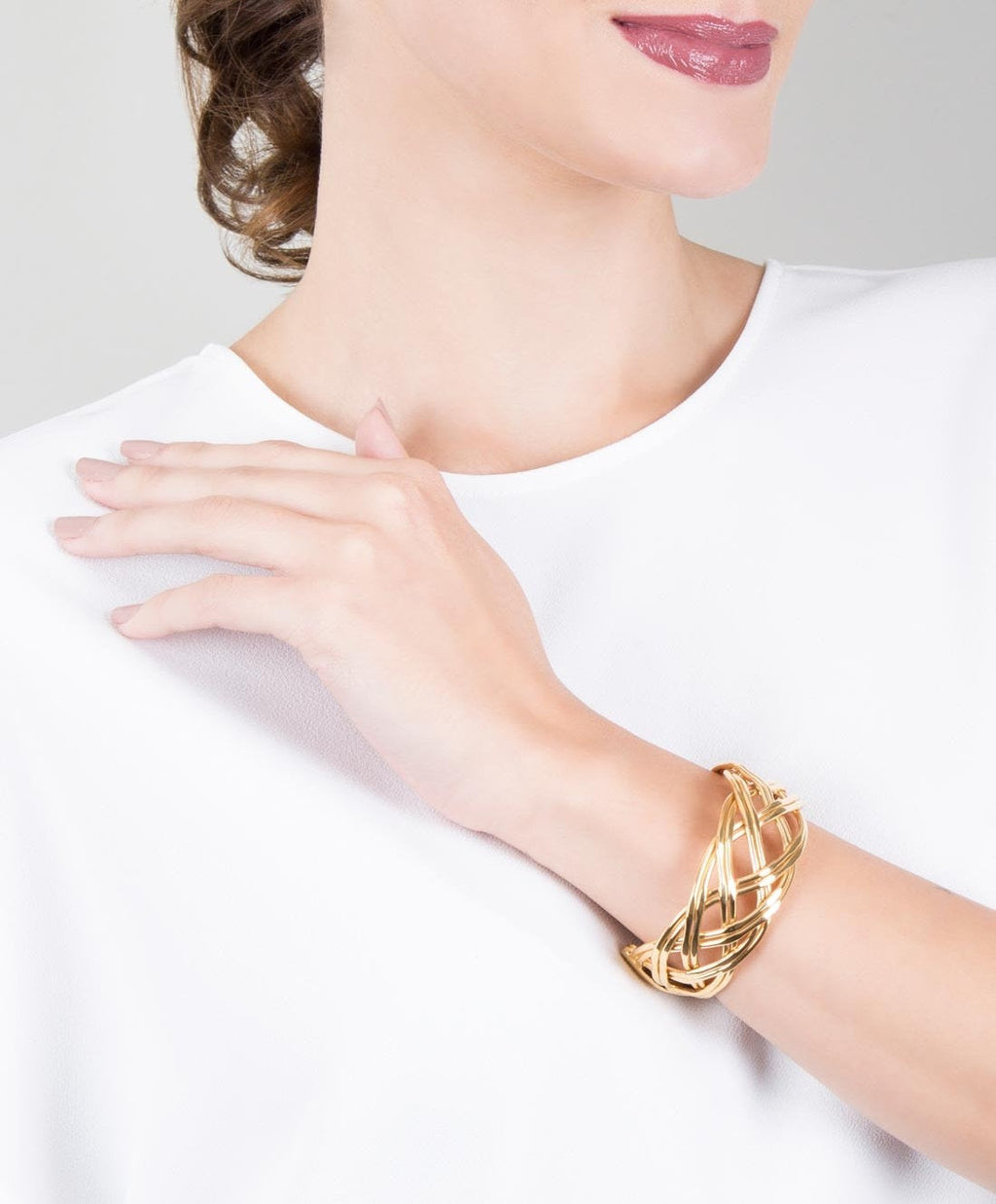 Calcuta gold-plated braided bracelet