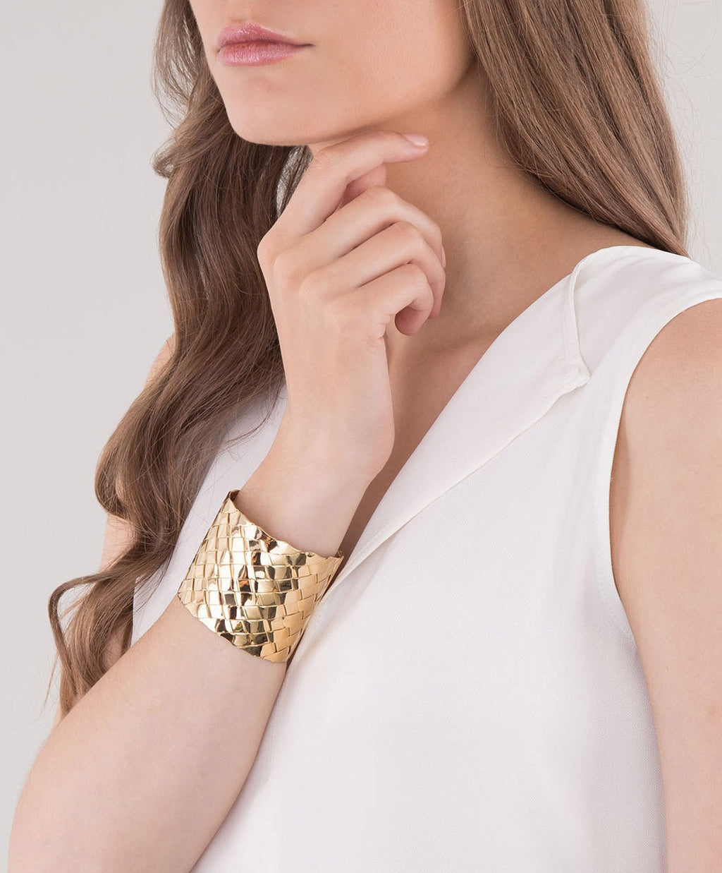 Calcuta gold-plated braided bracelet