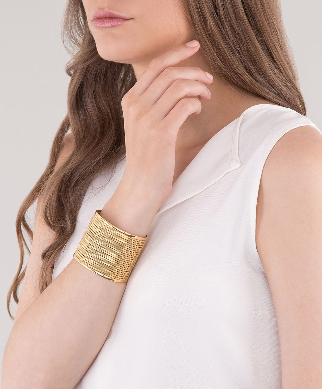Calcuta gold-plated lines bracelet