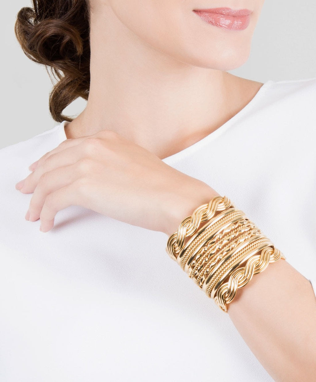 Calcuta gold-plated braided bracelet