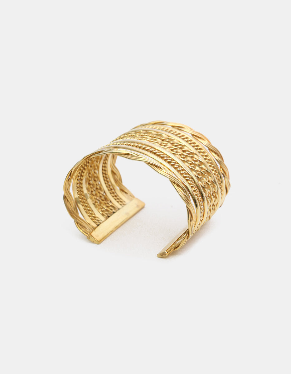 Calcuta gold-plated braided bracelet