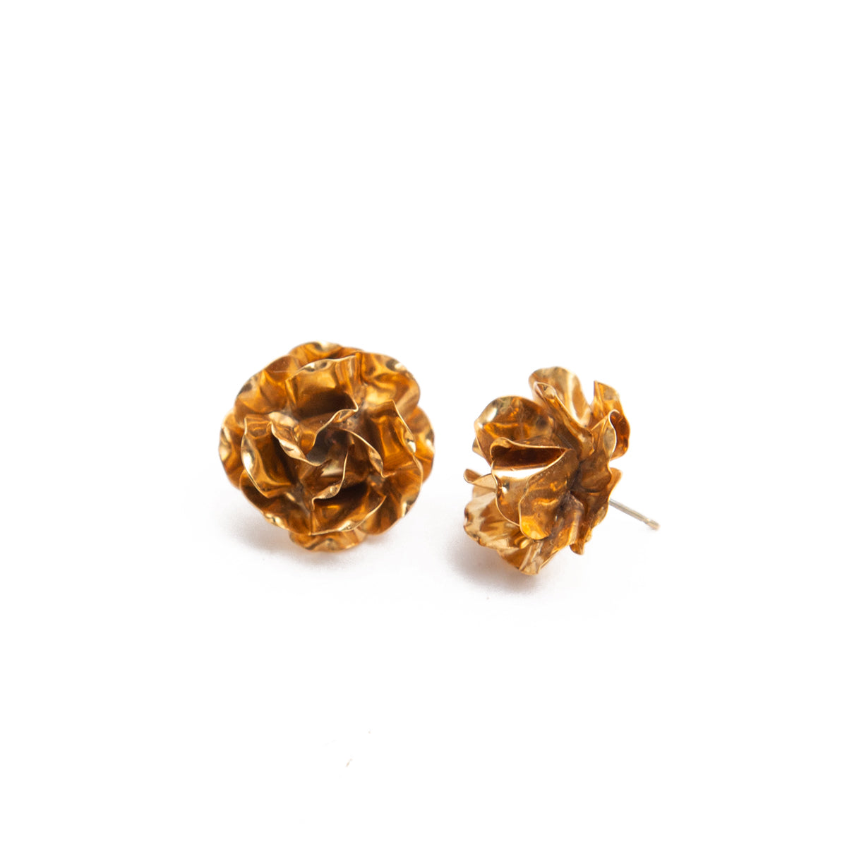 Eden gold-plated rose stud earrings