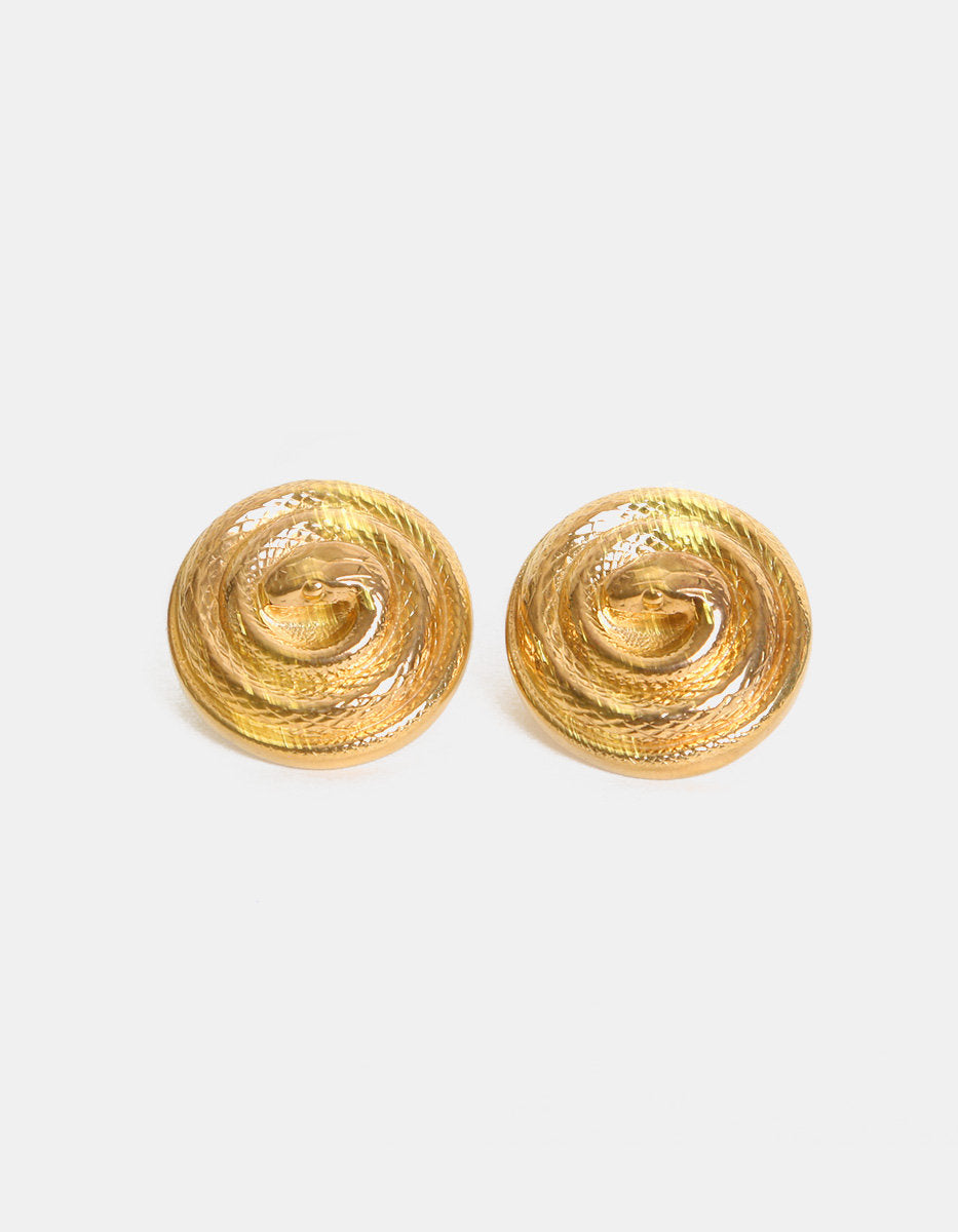 Poison gold-plated snake stud earrings
