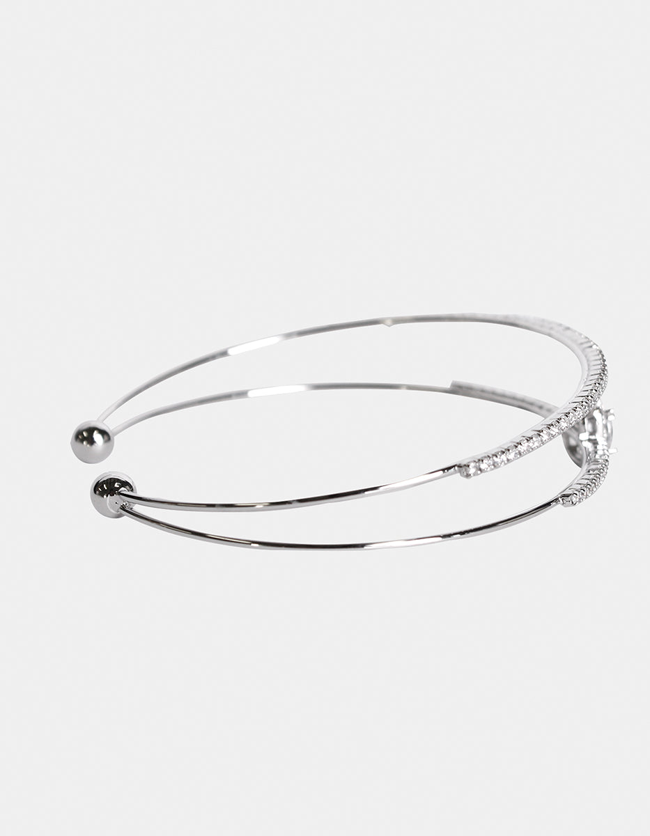 Festive Style rhodium plated bracelet