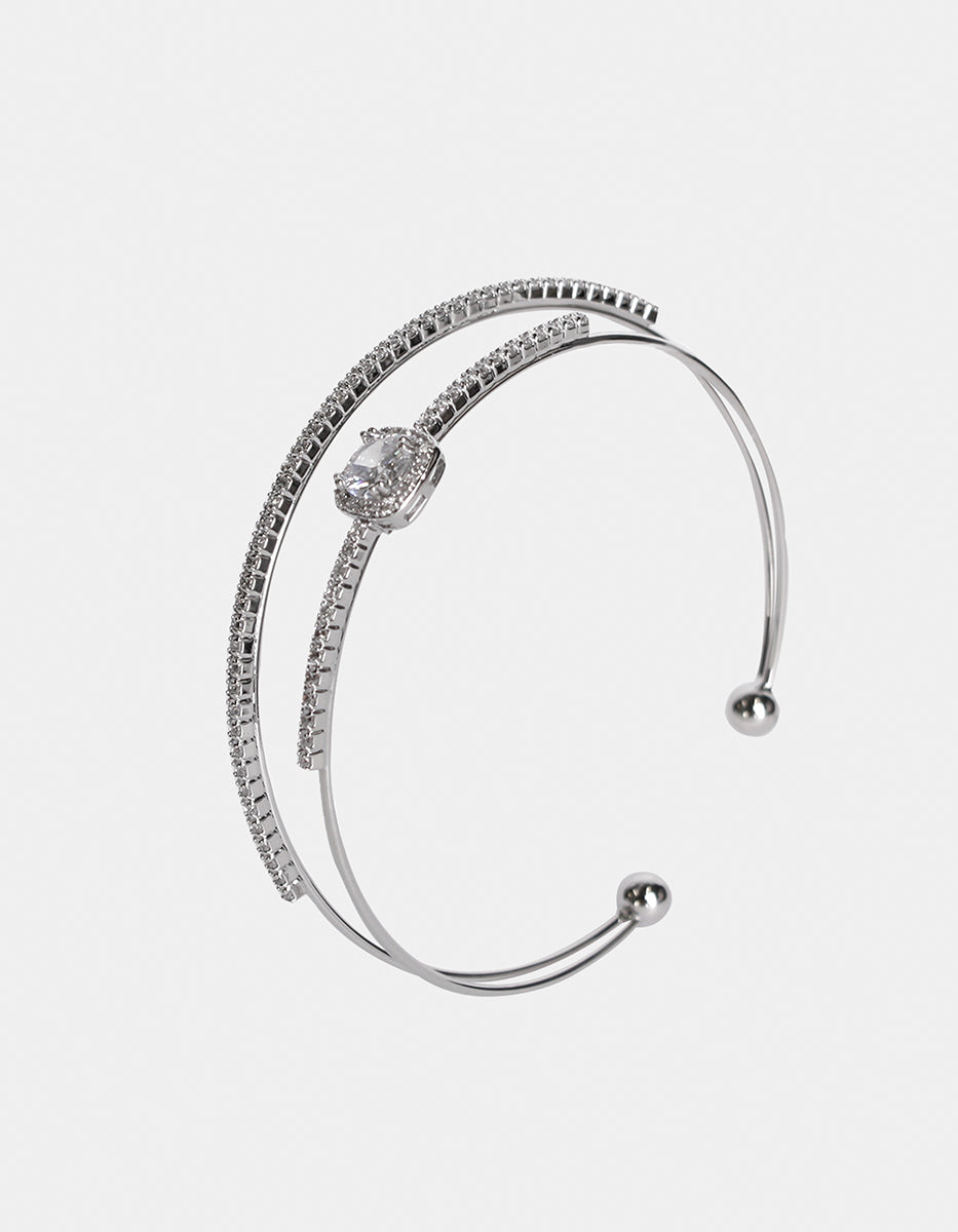 Festive Style rhodium plated bracelet