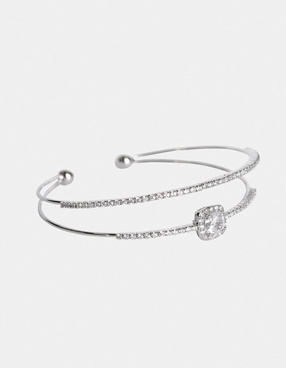 Festive Style rhodium plated bracelet