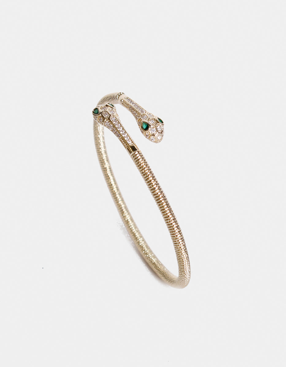 Festive Style gold plated snake bracelet