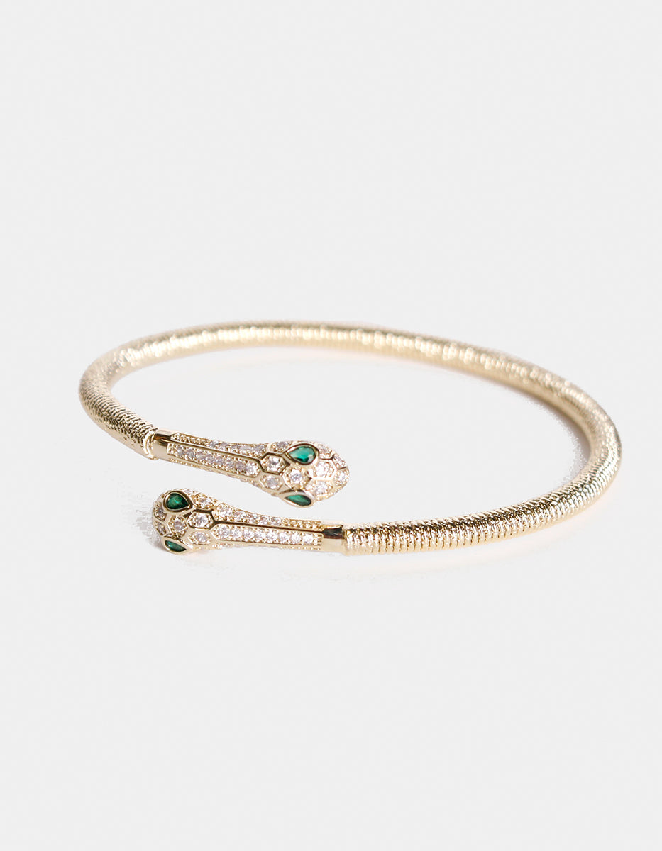 Festive Style gold plated snake bracelet