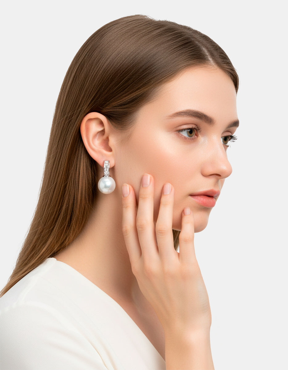 Festive Style mabe pearl earrings
