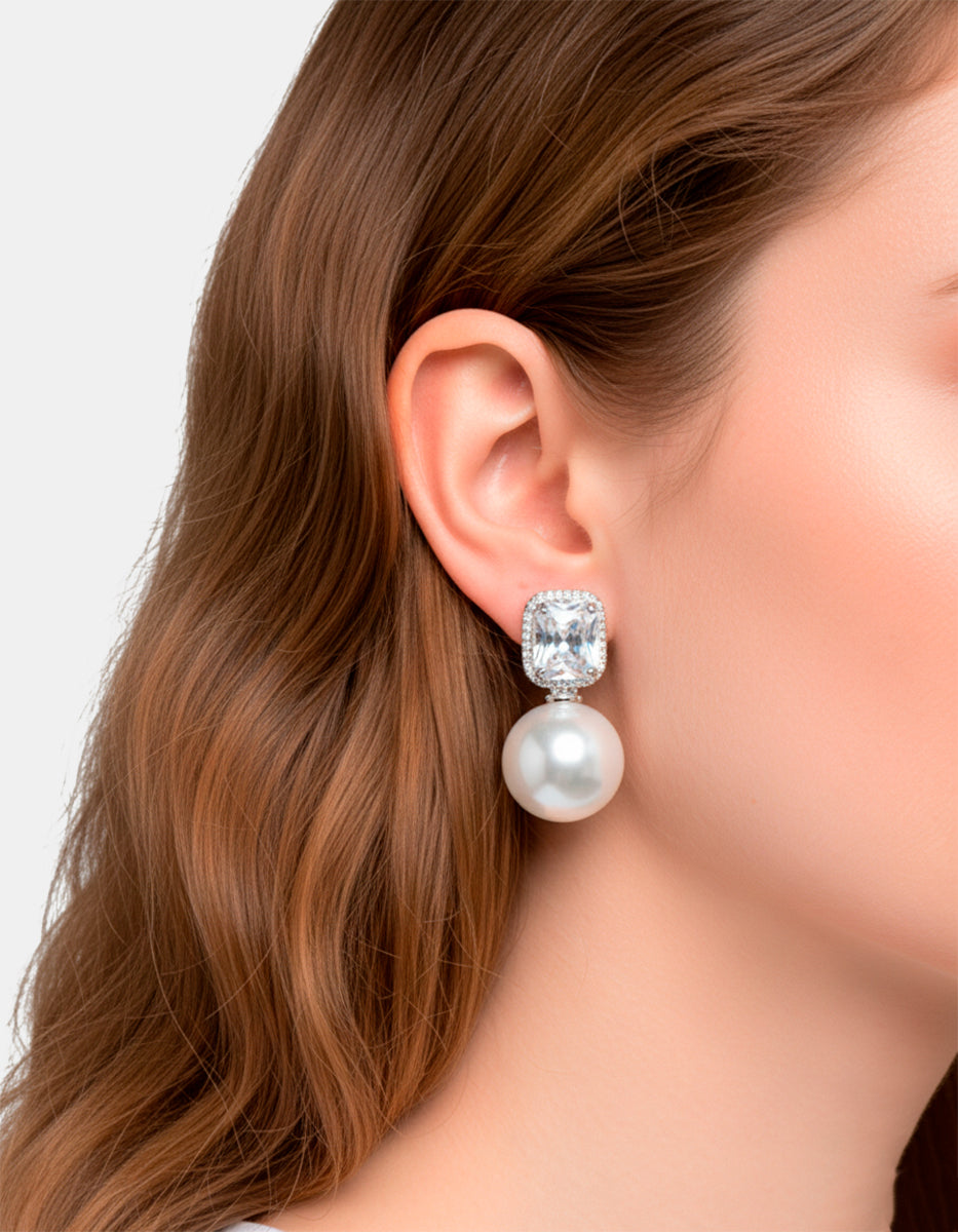 Festive Style mabe pearl earrings