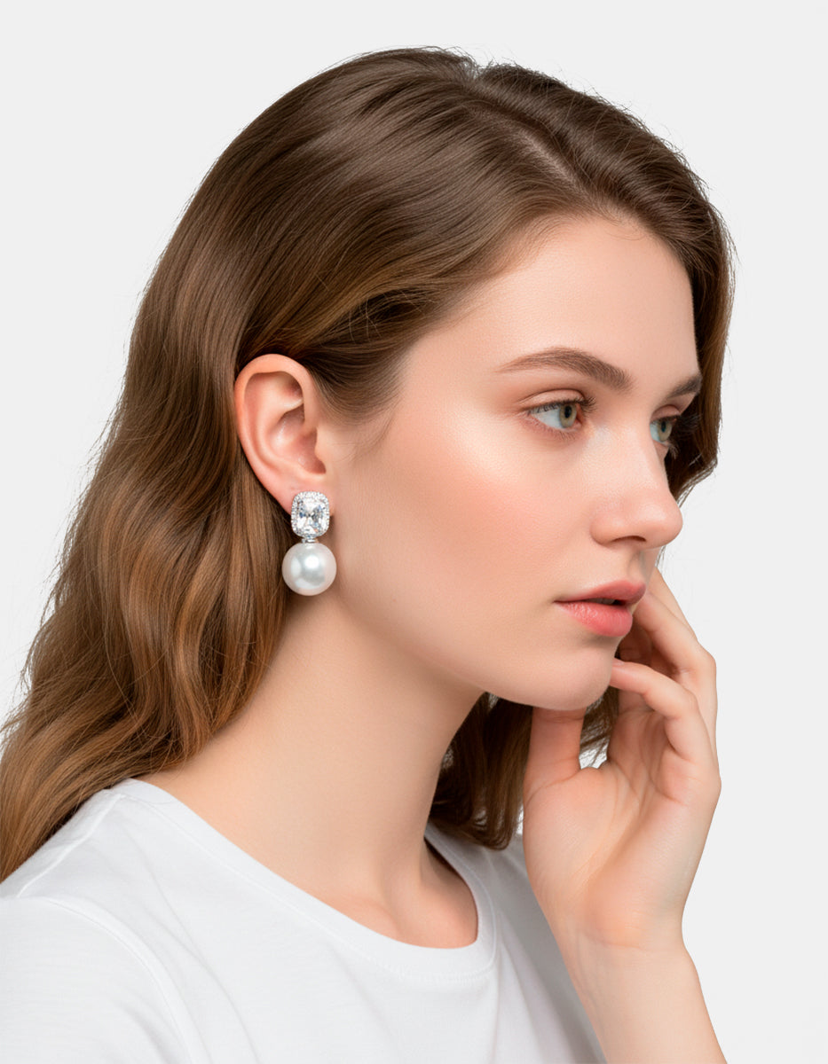 Festive Style mabe pearl earrings