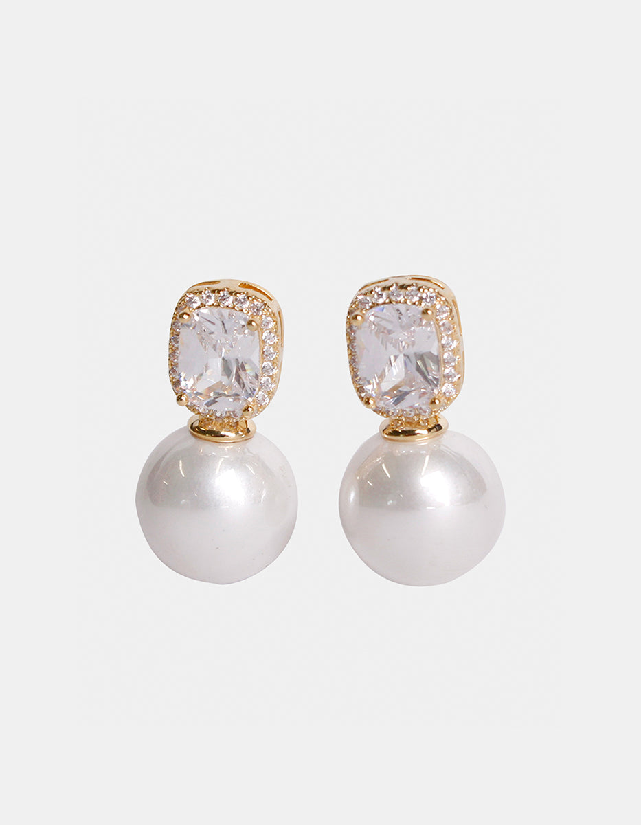 Festive Style mabe pearl earrings