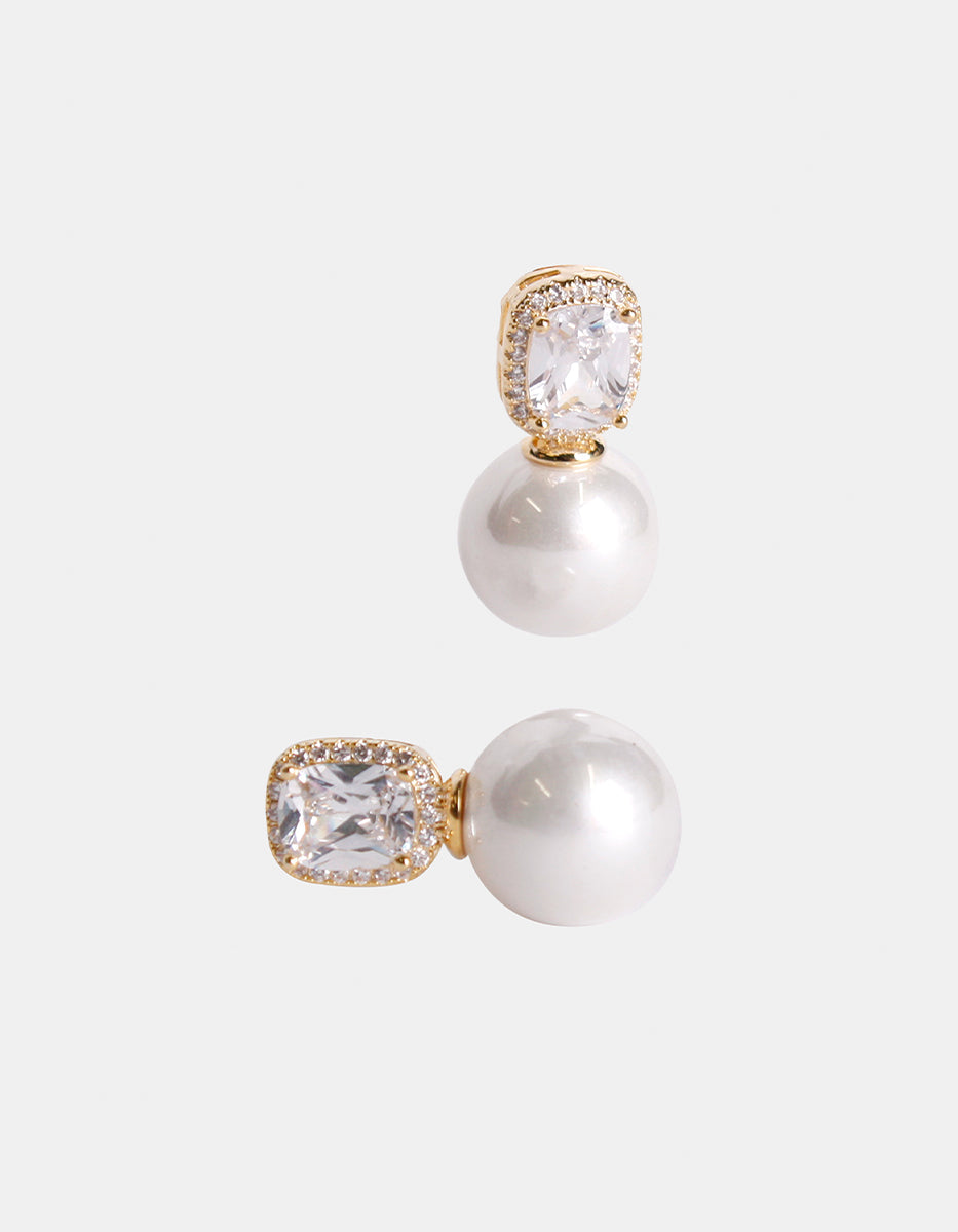 Festive Style mabe pearl earrings