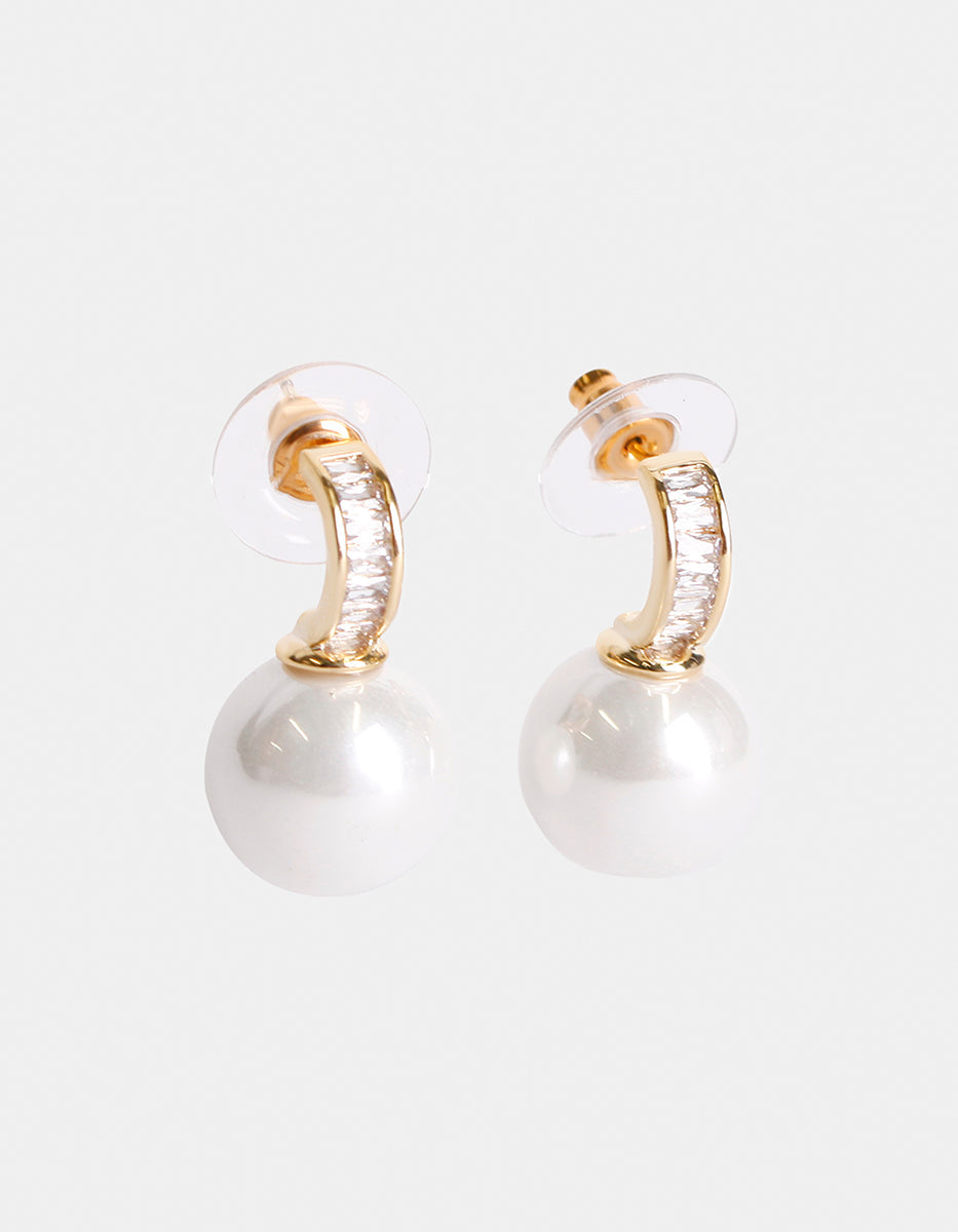 Festive Style mabe pearl earrings