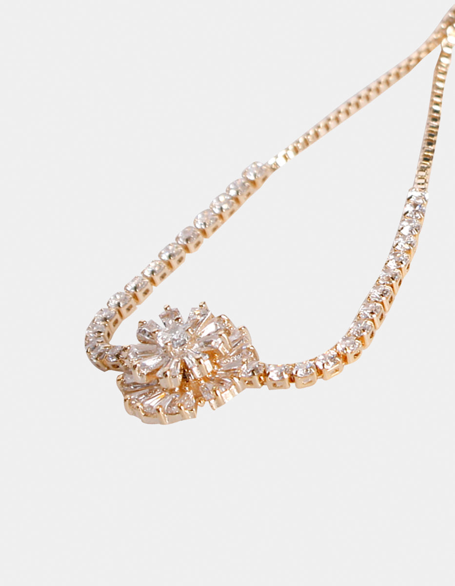 Festive Style gold-plated flower bracelet