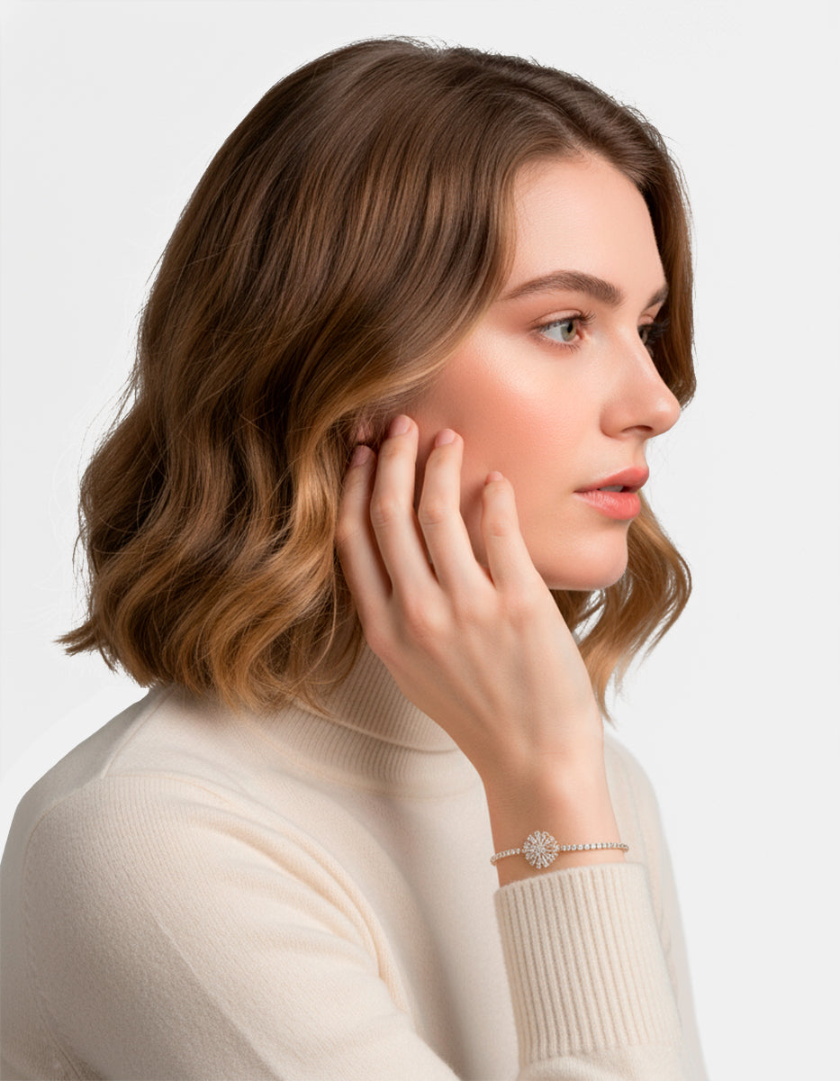 Festive Style gold-plated flower bracelet