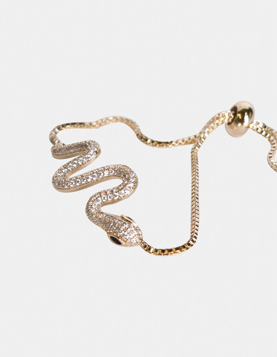 Festive Style gold-plated snake bracelet