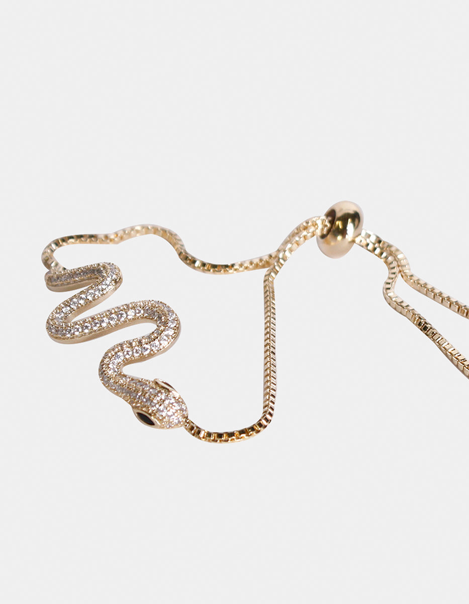 Festive Style gold-plated snake bracelet