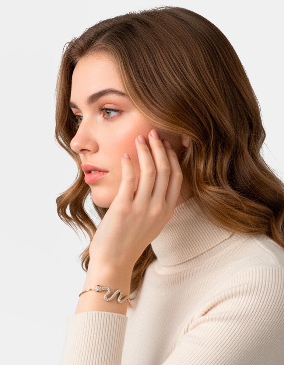 Festive Style gold-plated snake bracelet