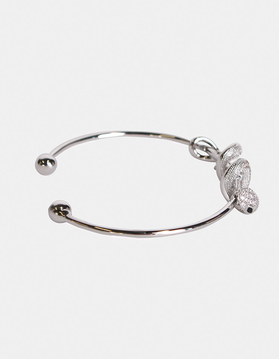 Festive Style silver-plated snake bracelet